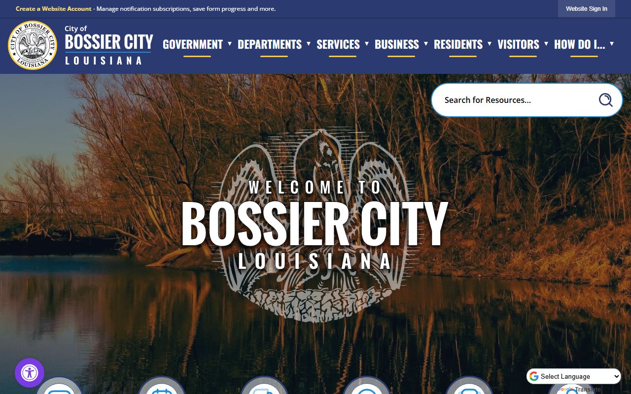 City of Bossier City portal for property tax records information