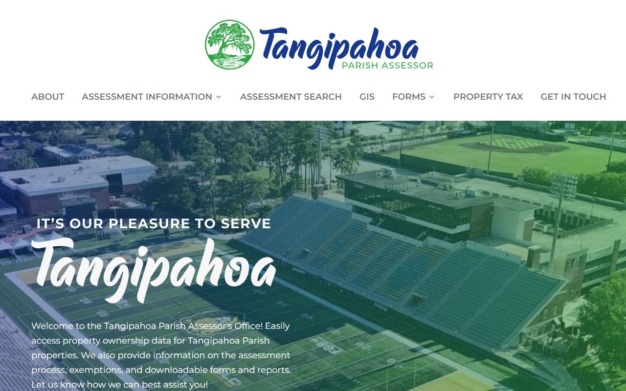 Tangipahoa Parish Assessor website for Hammond property tax records
