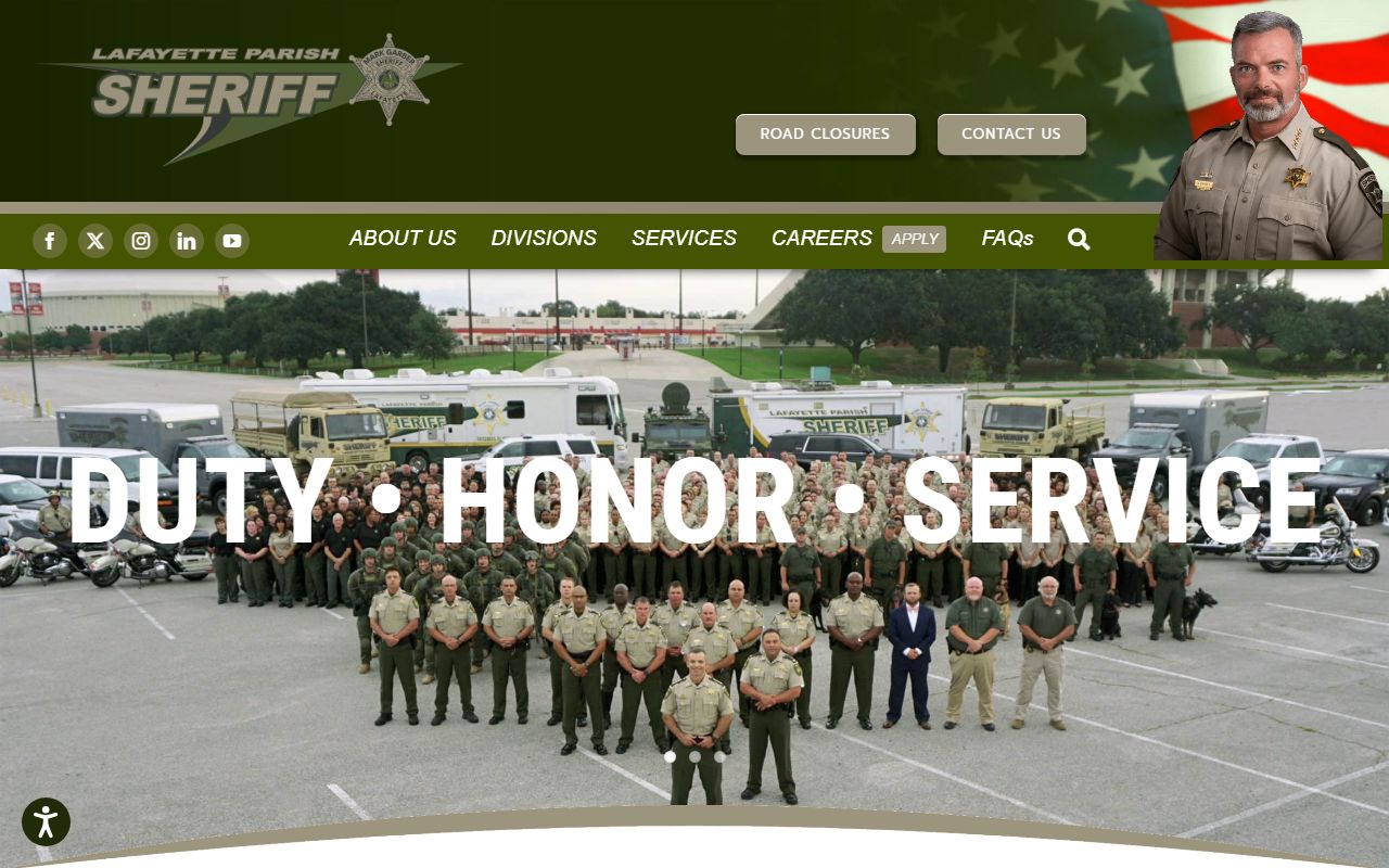 Lafayette Parish Sheriff website for Lafayette property tax records