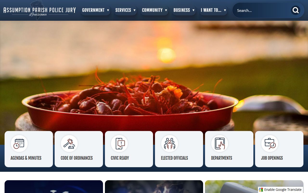 Assumption Parish Police Jury website for property tax records information