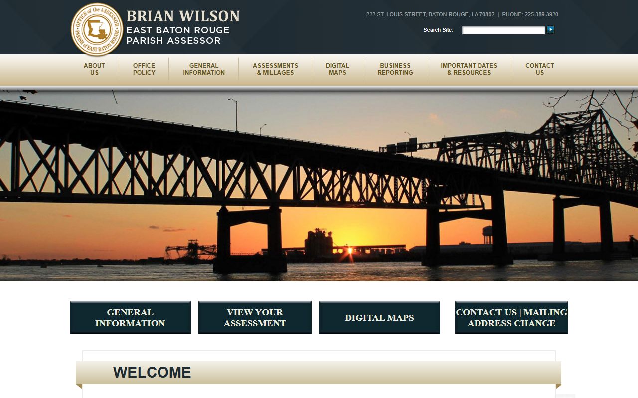 East Baton Rouge Parish Assessor website for Baton Rouge property tax records