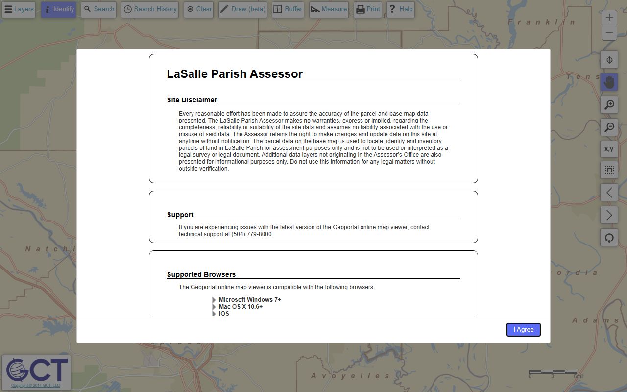 LaSalle Parish GIS mapping tool for property tax records