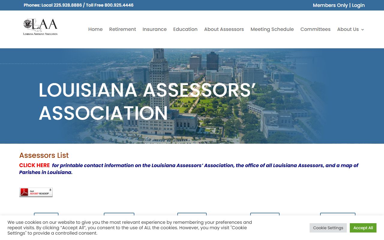 Louisiana state assessor directory listing LaSalle Parish property tax records