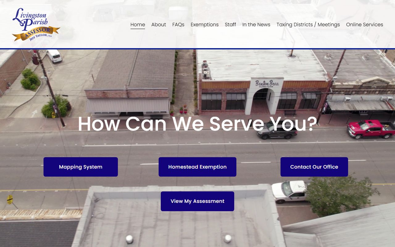 Livingston Parish assessor main website for property tax records