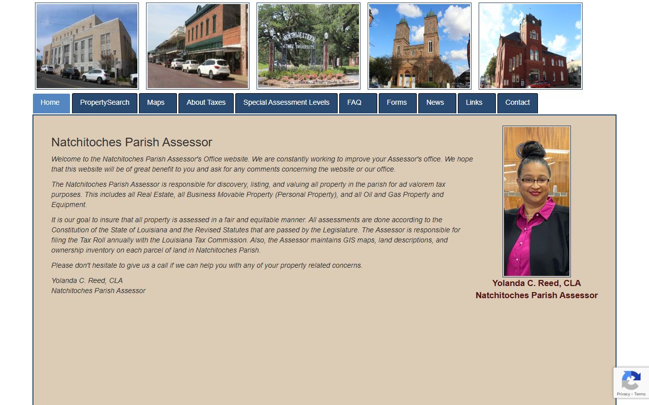 Natchitoches Parish Assessor main website for property tax records