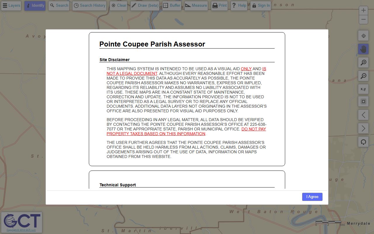 Pointe Coupee Parish GeoPortal GIS property search for tax records
