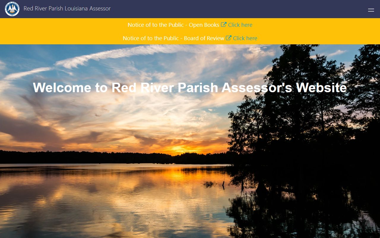 Red River Parish Assessor website for property tax records